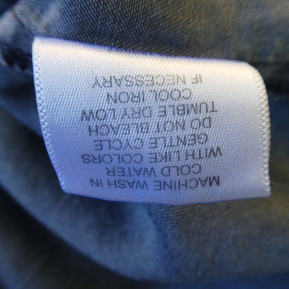 Jane and Delancey Top Chambray Tencel Ruffles On Off Shoulder Tencil S Small - Picture 8 of 8